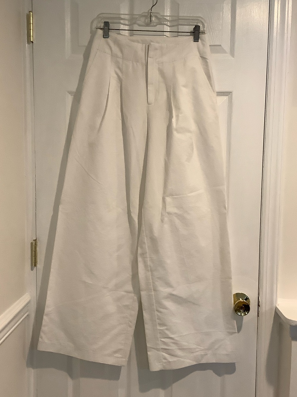 FUTURE COLLECTIVE White Extra Wide Leg Coastal Euro Vacation Resortwear Pants 4